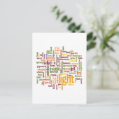 Light Word Cloud Art Print Postkarte (Stehend Vorderseite)