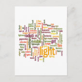 Light Word Cloud Art Print Postkarte (Vorderseite)