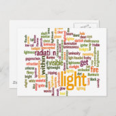 Light Word Cloud Art Print Postkarte (Vorne/Hinten)