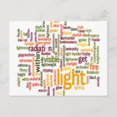 Light Word Cloud Art Print Postkarte (Vorderseite)