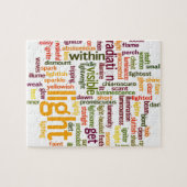 Light Word Cloud Art Print Puzzle (Horizontal)