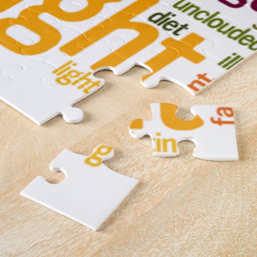 Light Word Cloud Art Print Puzzle (Seite)