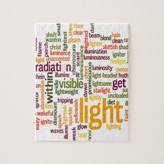 Light Word Cloud Art Print Puzzle (Vertikal)