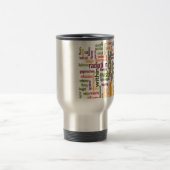 Light Word Cloud Art Print Reisebecher (Mittel)