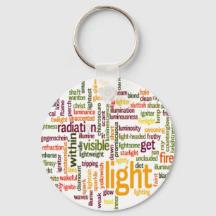 Light Word Cloud Art Print Schlüsselanhänger