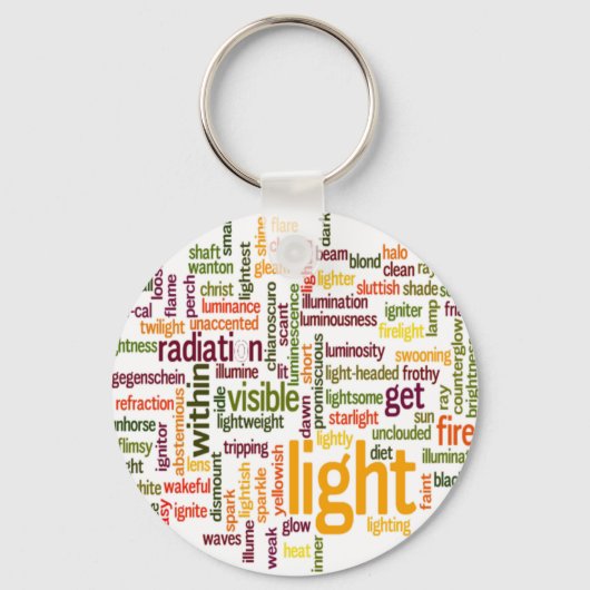 Light Word Cloud Art Print Schlüsselanhänger (Vorderseite)