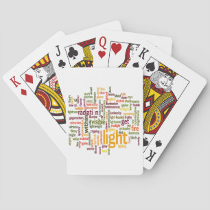 Light Word Cloud Art Print Spielkarten