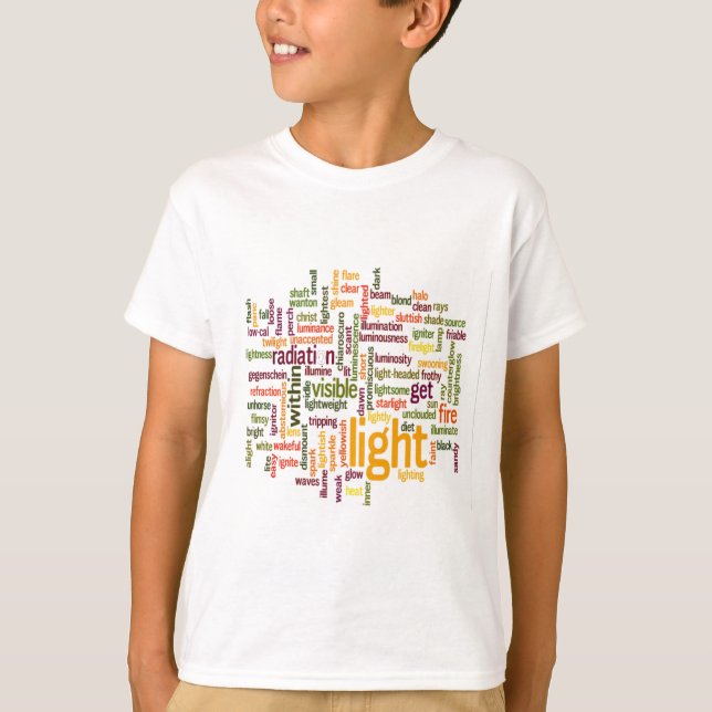 Light Word Cloud Art Print T-Shirt (Vorderseite)