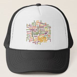 Light Word Cloud Art Print Truckerkappe
