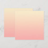Light Yellow and Pink Gradient Dankeskarte (Vorne/Hinten)