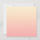 Light Yellow and Pink Gradient Dankeskarte (Rückseite)