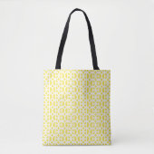 Light Yellow Circular Pattern Tote Tasche (Vorderseite)