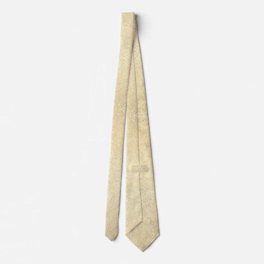 Light Yellow Crinkle Wedding Neck Tie Krawatte (Rückseite)