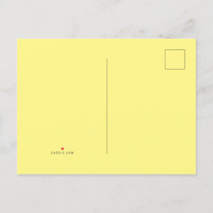 Light Yellow #FFF888, Marzipan Ankündigungspostkarte