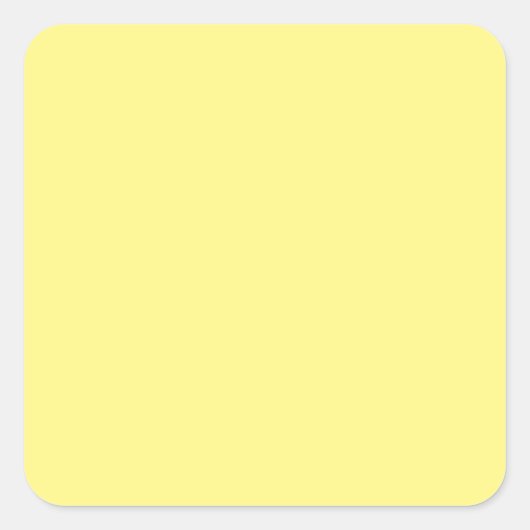 Light Yellow #FFF888, Marzipan Quadratischer Aufkleber (Vorderseite)
