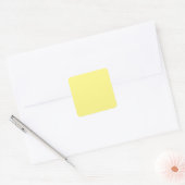 Light Yellow #FFF888, Marzipan Quadratischer Aufkleber (Umschlag)