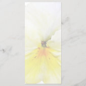 Light Yellow Pansy Wedding Menu Menükarte (Rückseite)