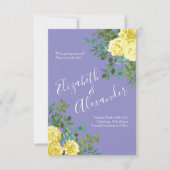 Light Yellow & Periwinkle Blue Wedding Rett Date Einladung (Vorderseite)