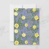Light Yellow & Periwinkle Blue Wedding Rett Date Einladung (Rückseite)