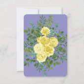 Light Yellow & Periwinkle Blue Wedding Rett Date Einladung (Rückseite)