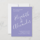 Light Yellow & Periwinkle Blue Wedding Rett Date Einladung (Vorderseite)