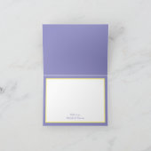 Light Yellow & Periwinkle Blue Wedding Vielen Dank Dankeskarte (Innenseite)