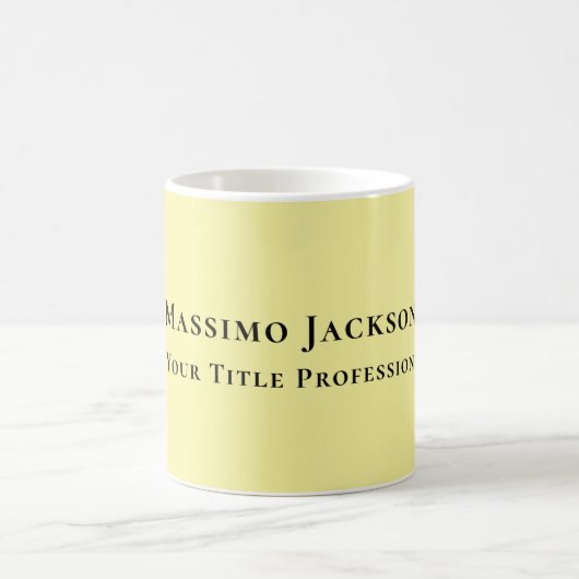 Light Yellow Plain Elegant Professional Modern Kaffeetasse (Mittel)