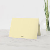 Light Yellow Simple Wedding Dankeschön Card Dankeskarte (Rückseite)