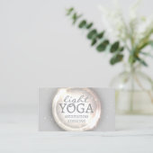 Light Yoga Mindful Meditation Sessions Glitzer Dot Visitenkarte (Stehend Vorderseite)