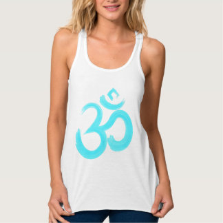 Lightblue Paintbrushed OM Tank Top