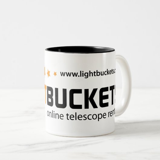 LightBuckets Logo-Tasse Zweifarbige Tasse (VorderseiteRechts)