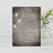 Lightbulb Botanical Garland Brick Virtual Einladung (Stehend Vorderseite)