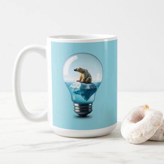 Lightbulb Iceberg - Polar Bear in a Lightbulb Kaffeetasse (Mit Donut)
