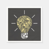 Lightbulb Idea Paper Napkins Serviette (Vorderseite)