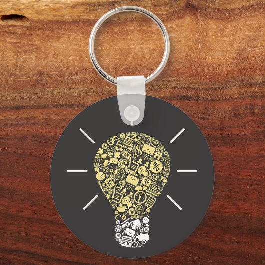 Lightbulb Idea Schlüsselanhänger (Vorderseite)