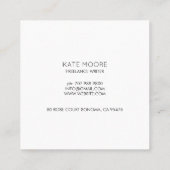 LightBulb Idea Symbol Brain Writer Editor Quadratische Visitenkarte (Rückseite)