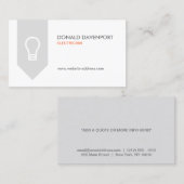 LIGHTBULB-LOGO für ELEKTRIZISCHE Visitenkarte (Vorne/Hinten)