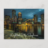 Lighted City Skylines Postkarten (Vorderseite)