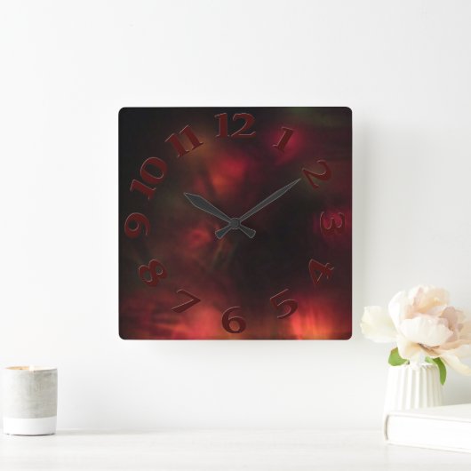 Lighted Face Quadratische Wanduhr (Zuhause)