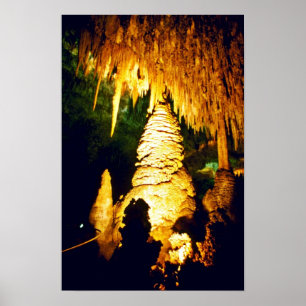 Lighted Interior of Carlsbad Caverns National Park Poster