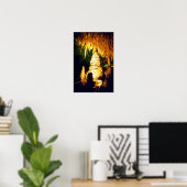 Lighted Interior of Carlsbad Caverns National Park Poster (Heimbüro)