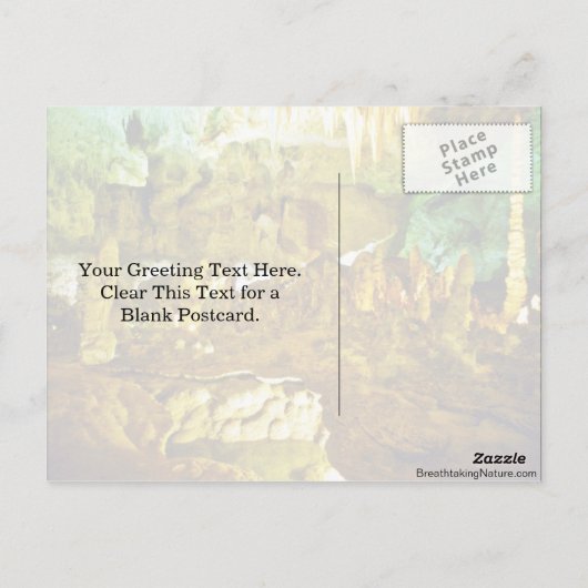 Lighted Interior of Carlsbad Caverns National Park Postkarte (Rückseite)