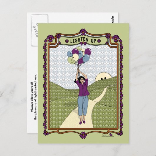 Lighten Up_A_ Postcard Postkarte (Vorne/Hinten)