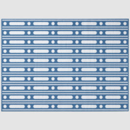 Lighter Blue Bone Inlay Dots Border Decoupage Seidenpapier