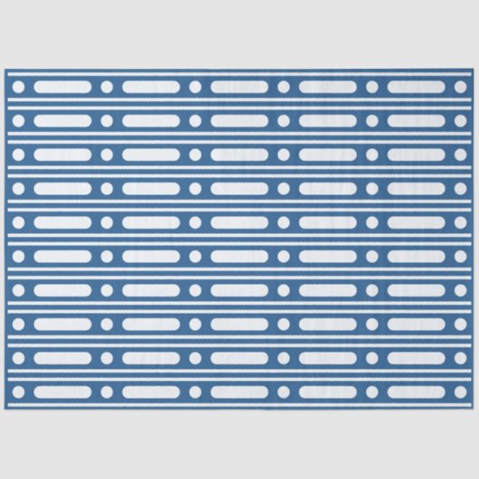 Lighter Blue Bone Inlay Dots Border Decoupage Seidenpapier (Vorderseite)