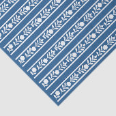 Lighter Blue Bone Inlay Floral Border Decoupage  Seidenpapier (Ausschnitt)