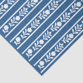 Lighter Blue Bone Inlay Floral Border Decoupage Seidenpapier (Detail)