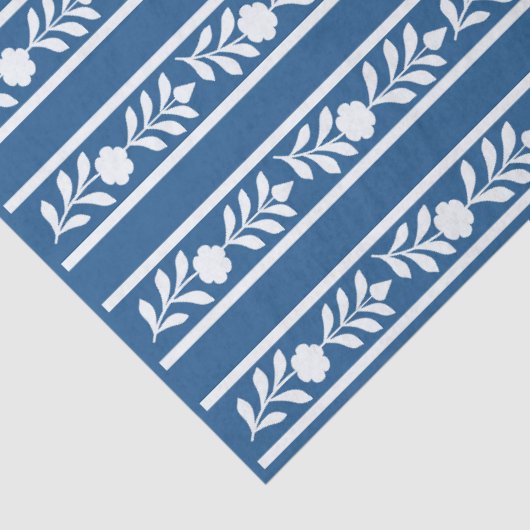 Lighter Blue Bone Inlay Floral Decoupage  Seidenpapier (Detail)