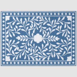 Lighter Blue Traditional Bone Inlay Decoupage Seidenpapier