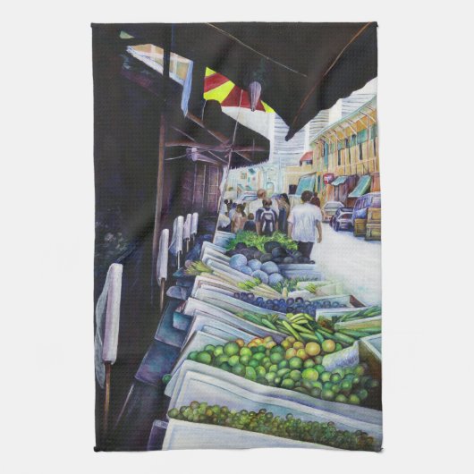 Lighter Side of Lavender Street, Singapur Küchentuch (Vertikal)